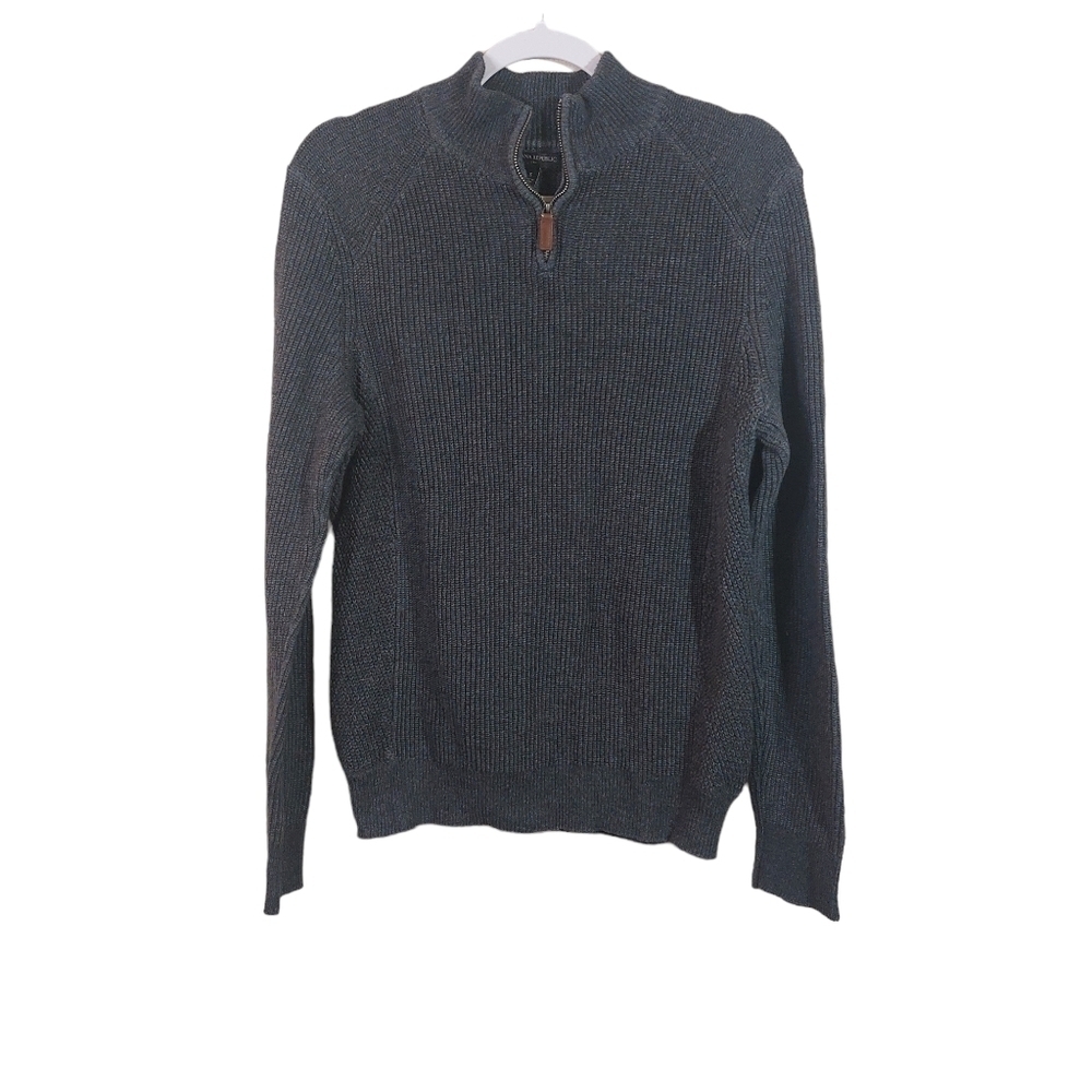 Banana Republic Factory Mens Front Zip Long Sleeve Sweater- size S